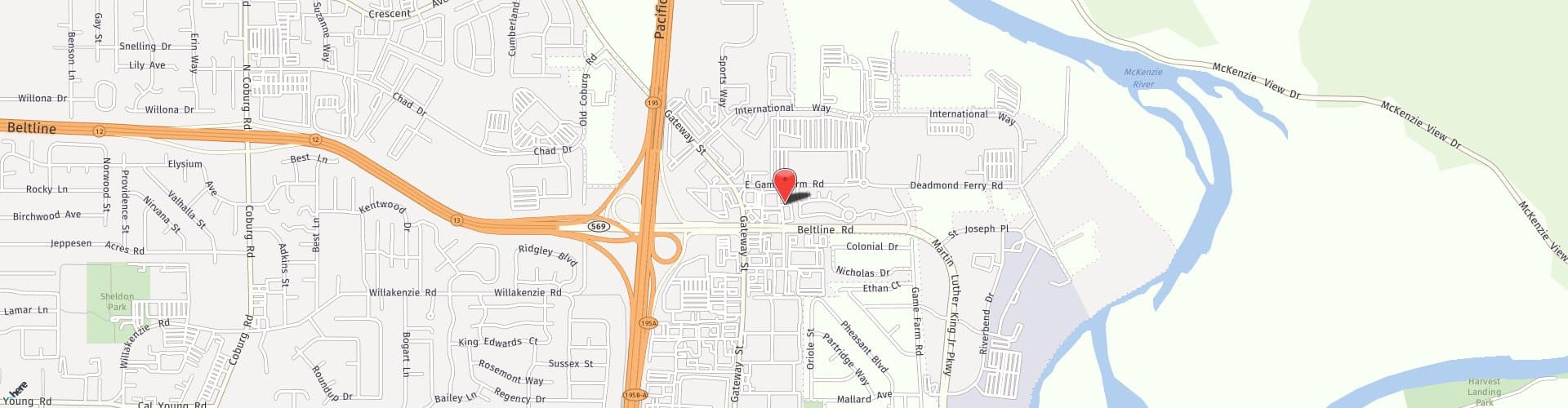 Location Map: 876 Beltline Rd., Springfield/Eugene, OR 97477