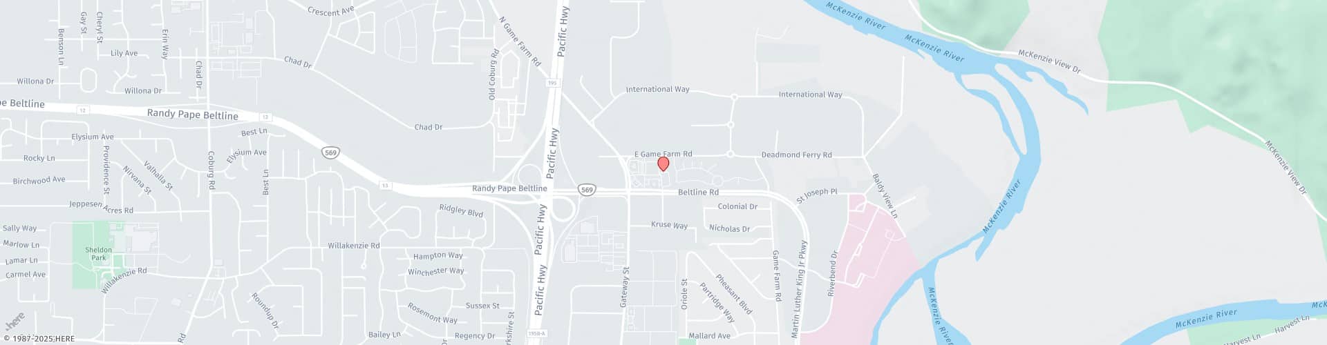 Location Map: 876 Beltline Rd. Springfield/Eugene, OR 97477